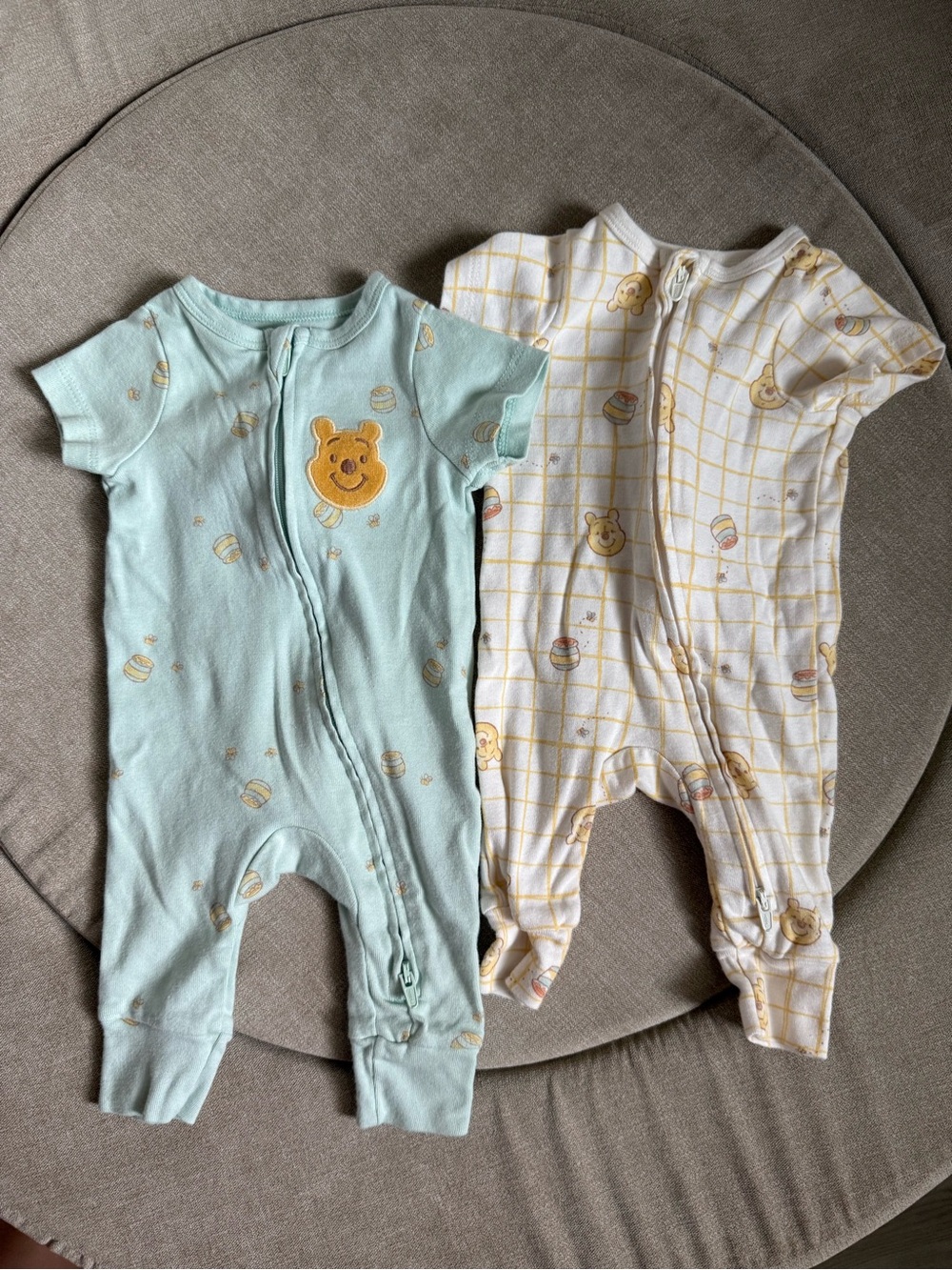 Winnie the Pooh One-Piece Romper - Mint & Cream